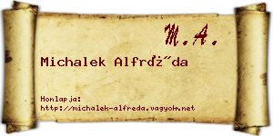 Michalek Alfréda névjegykártya